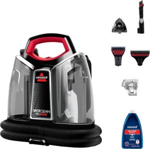 Big Summer Sale Limited Time Offer AED 99د.إ：BISSELL SpotClean ProHeat 4720E – Portable Cleaner with Powerful Suction & HeatWave Technology | Removes Tough Stains from Carpets,...