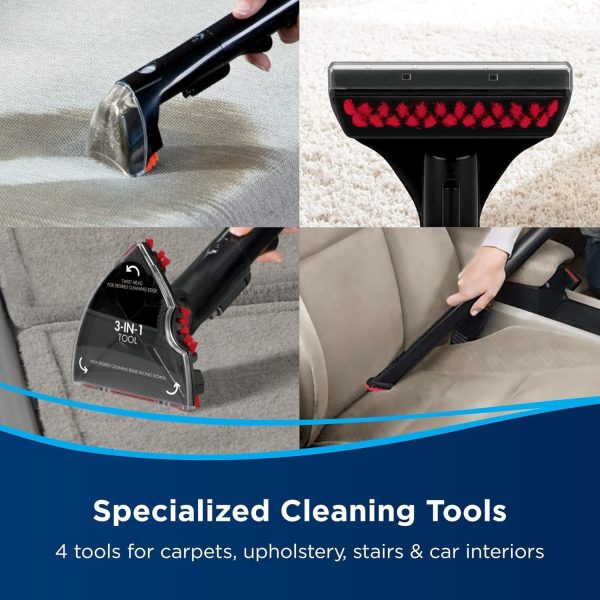 Big Summer Sale Limited Time Offer AED 99د.إ:BISSELL SpotClean ProHeat 4720E – Portable Cleaner with Powerful Suction & HeatWave Technology | Removes Tough Stains from Carpets,...