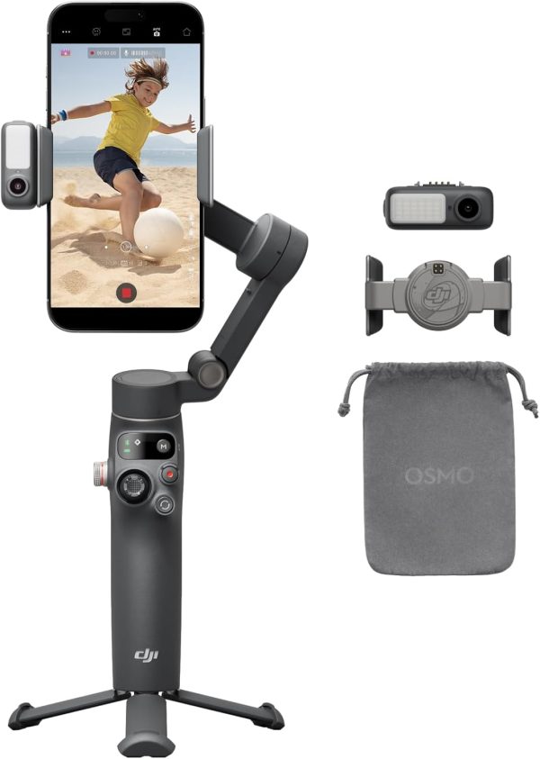 Big Summer Sale Limited Time Offer AED 99د.إ:DJI Osmo Mobile 7P Gimbal Stabilizer for iPhone, Android, Native Tracking, 3-Axis Phone Gimbal, Built-in Extension Rod & Tripod,...
