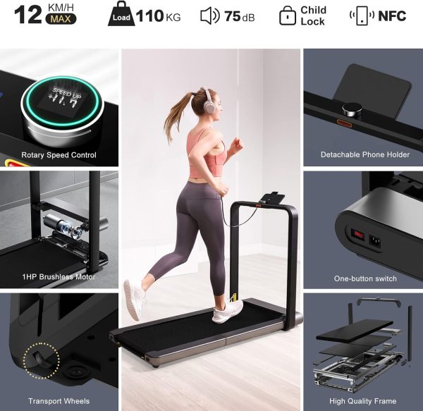 Big Summer Sale Limited Time Offer AED 99د.إ:KingSmith WalkingPad X21 Double-Fold Treadmill Smart Foldable Treadmill Walking and Running Machine Fitness Exercise Gym Alternative...