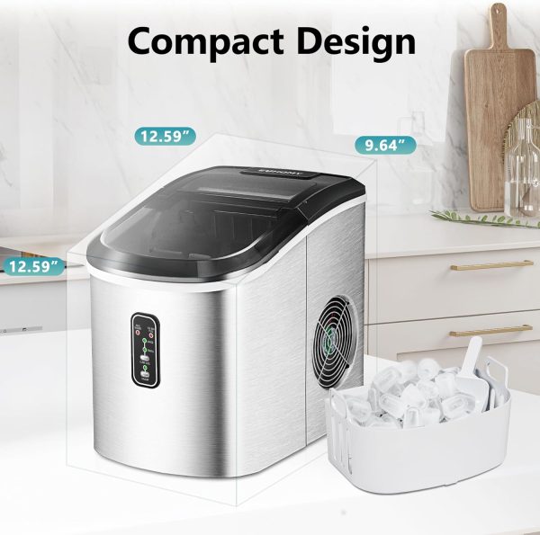 Celebrate with Us Anniversary Limited-Time & Limited-Quantity Deal AED د.إ99-109:EUHOMY Nugget Ice Maker Countertop with Handle, Ready in 6 Mins, 34lbs Per Day, Removable Top...