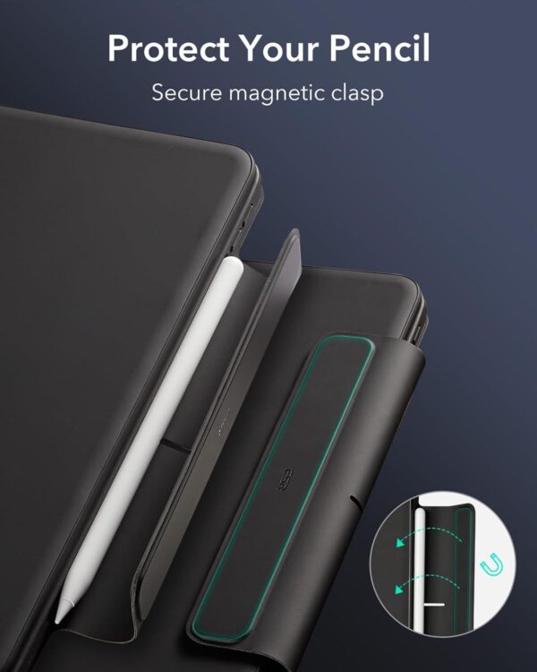 ESR iPad Air 11 Inch Case with Keyboard (M3,2025/M2,2024) & iPad Pro 11/Air 5/4 Gen Keyboard, Easy-Set Magnetic Stand, Portrait/Raised Modes, with Removable Protective Case,...