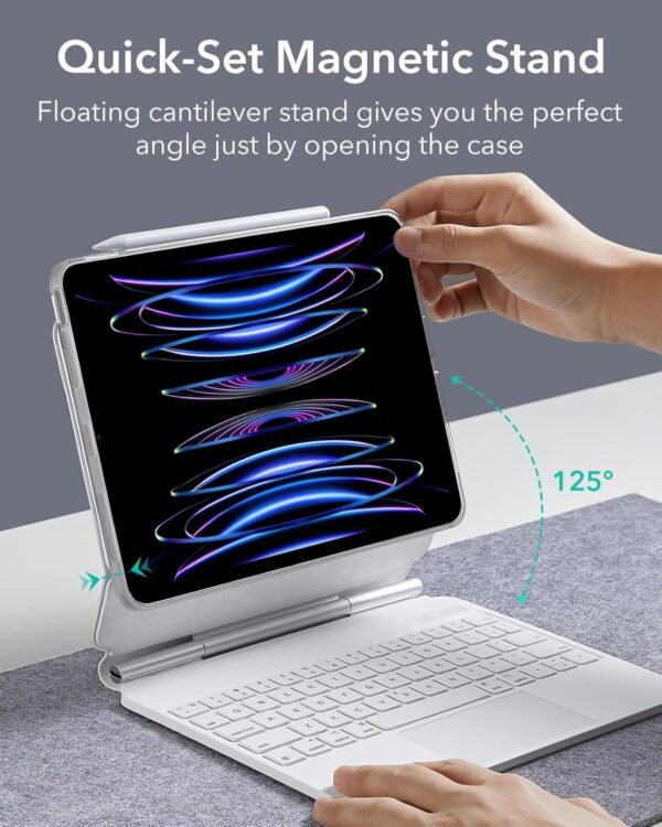 ESR iPad Air 11 Inch Case with Keyboard (M3,2025/M2,2024) & iPad Pro 11/Air 5/4 Gen Keyboard, Easy-Set Magnetic Stand, Portrait/Raised Modes, with Removable Protective Case,...
