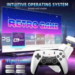 Exclusive for New Users：BADGOAL 2025 New Retro Game Console, Nostalgia Gaming Stick, Classic Video Games with 4K HDMI, 20,000+ Games and 19 Emulators, Upgraded Dual 2.4G...