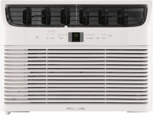 Frigidaire 12,000 BTU Window Air Conditioner with Remote Control, Cools Up to 550 Sq. Ft., Quiet Operation, Eco Mode, 3 Fan Speeds, Auto Restart, White