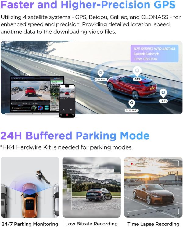 Limited-Time Sale for Summer Surprises AED 99د.إ:VIOFO A229 Pro 4K HDR Dash Cam, Dual STARVIS 2 IMX678 IMX675, 4K+2K Front and Rear Car Camera, 2 Channel with HDR, Voice...