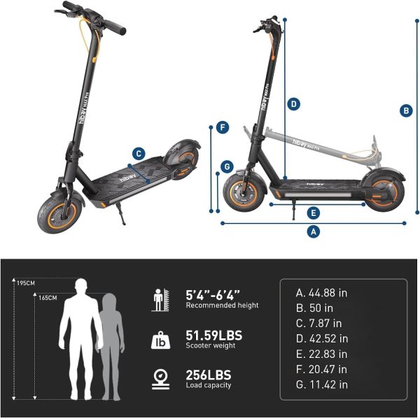 Summer Final Clearance Just AED 89د.إ:Hiboy MAX Pro Electric Scooter, 75KM Long Range, 35KM/H Power by 650W Motor, 27.94cm Pneumatic Tires, Split Hub Design, Dual Suspension,...