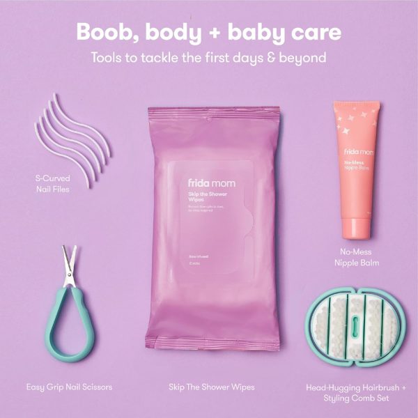 Summer Final Clearance Just AED 99د.إ:Frida Mom Hospital Kit - Labor,Delivery &Postpartum Recovery 30pc Pre-Packed Hospital & Diaper Bag Essentials Gift Set, Includes Labor,...