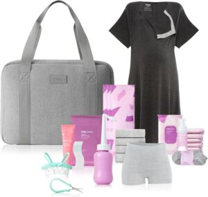 Summer Final Clearance Just AED 99د.إ：Frida Mom Hospital Kit - Labor,Delivery &Postpartum Recovery 30pc Pre-Packed Hospital & Diaper Bag Essentials Gift Set, Includes Labor,...