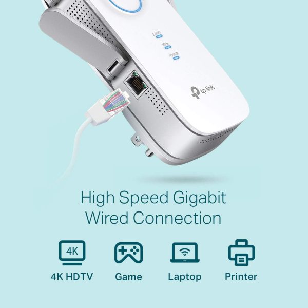 Summer Final Clearance Just AED 99د.إ:TP-Link AC2600 WiFi Extender(RE650), Up to 2600Mbps, Dual Band WiFi Range Extender, Gigabit port, Internet Booster, Repeater, Access...