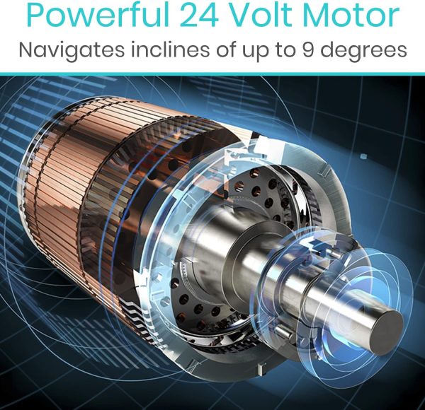 Vive 4 Wheel Mobility Scooter - Electric Powered Wheelchair Device - Compact Heavy Duty Mobile for Travel, Adults, Elderly - Long Range Power Extended Battery with Charger & Basket