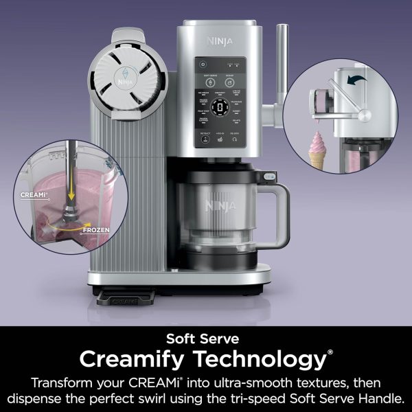 While Stocks Last:Ninja Swirl by CREAMi Ice Cream and Soft Serve Maker, Sorbet, Milkshake, Frozen Yogurt, Low Calories Program & More, 13-in-1, Soft Serve Handle, (2) CREAMi...
