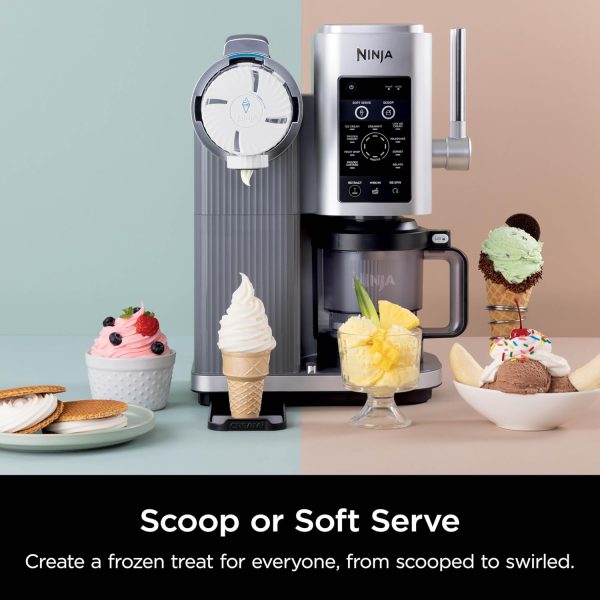 While Stocks Last:Ninja Swirl by CREAMi Ice Cream and Soft Serve Maker, Sorbet, Milkshake, Frozen Yogurt, Low Calories Program & More, 13-in-1, Soft Serve Handle, (2) CREAMi...