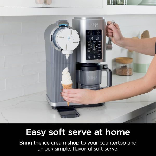 While Stocks Last:Ninja Swirl by CREAMi Ice Cream and Soft Serve Maker, Sorbet, Milkshake, Frozen Yogurt, Low Calories Program & More, 13-in-1, Soft Serve Handle, (2) CREAMi...