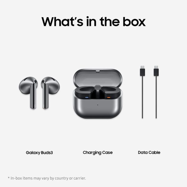 While Stocks Last:SAMSUNG Galaxy Buds 3 Pro AI True Wireless Bluetooth Earbuds, Noise Cancelling, Sound Optimization, Redesigned Comfort Fit, Silver