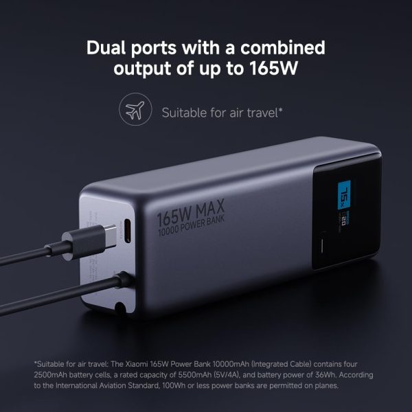 Xiaomi 165W Power Bank 10000mAh - Integrated USB-C Cable