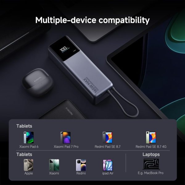 Xiaomi 165W Power Bank 10000mAh - Integrated USB-C Cable